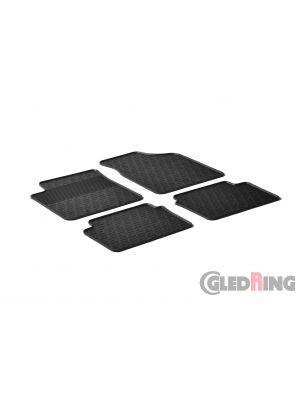 Original Gledring Passform Fußmatten Gummimatten 4 Tlg. Loch Fix. - Hyundai i10 2008-2013